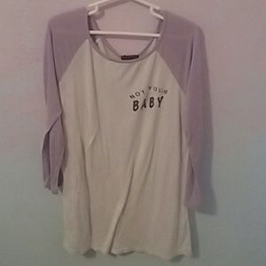 🍍Not your baby ringer tee